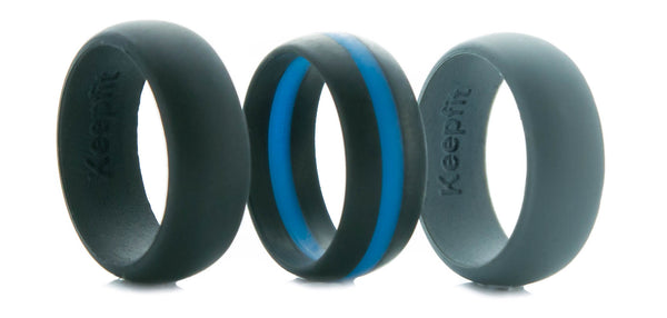 Blue rubber wedding ring shop
