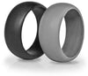 Black and Grey Silicone Wedding Rings By KeepFit