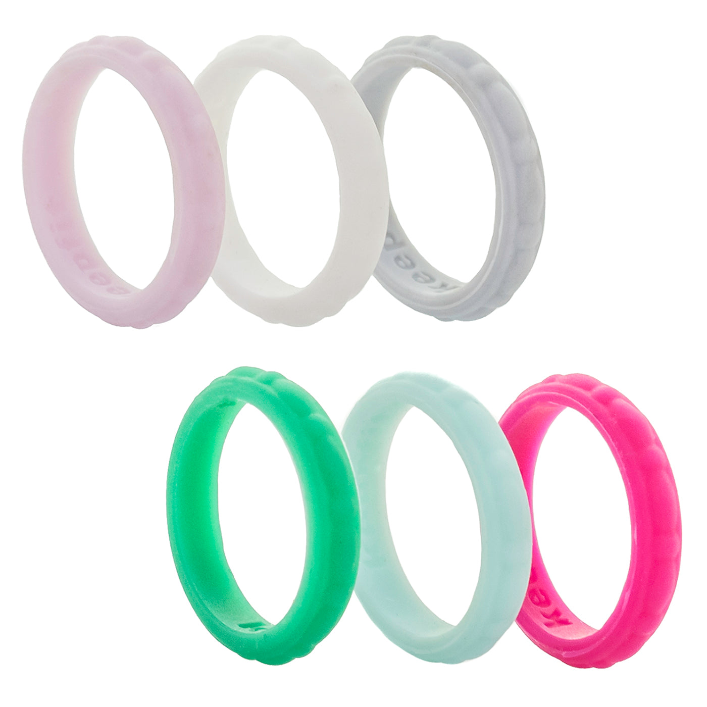 10 Pack Women Silicone Ring Set Stackable Twist Wedding Band Rubber Size 5-9
