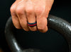 Red Stripe Fire Fighter Silicone Wedding Ring