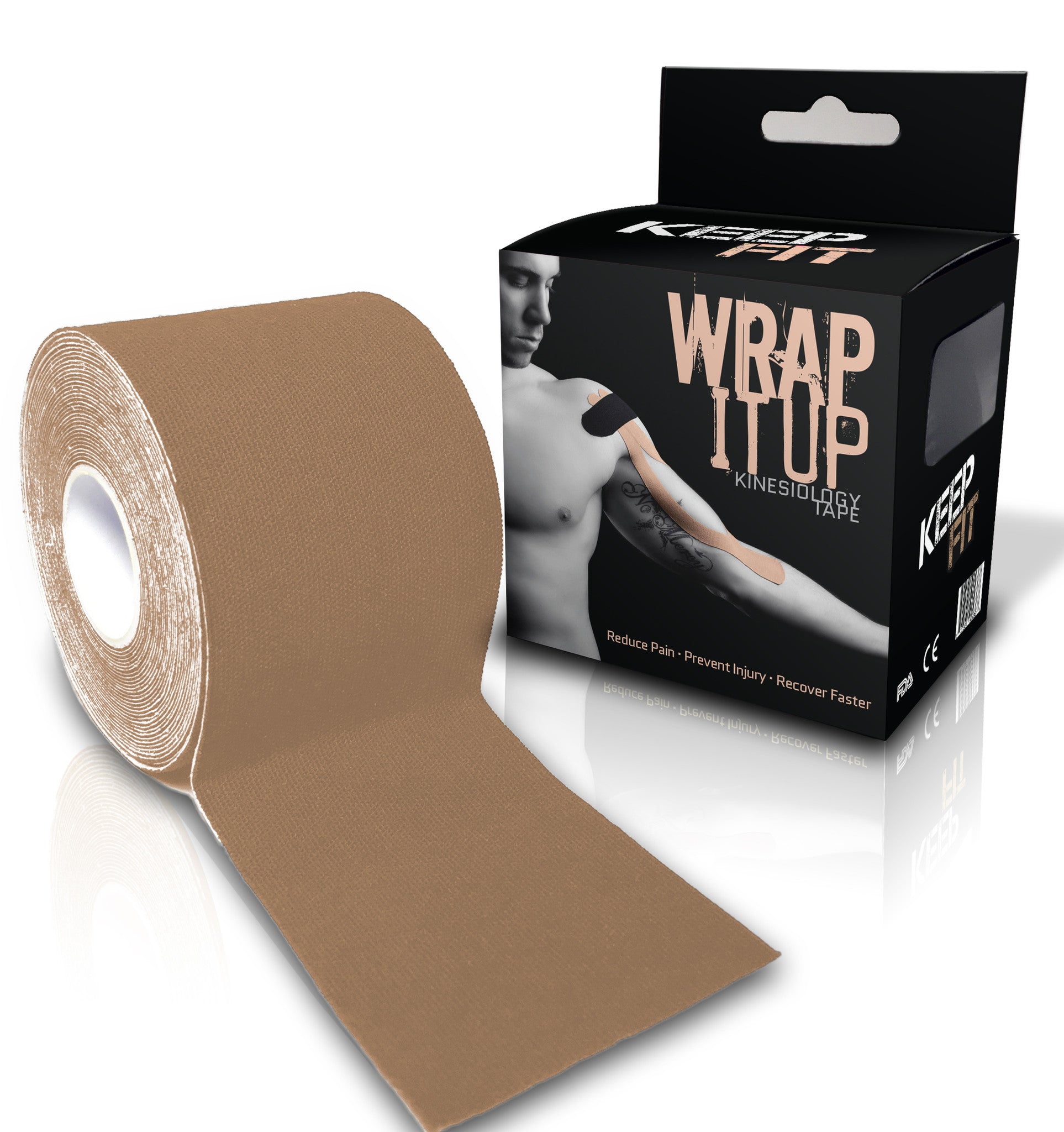 Tan Kinesiology Wrap it up Tape by KeepFit